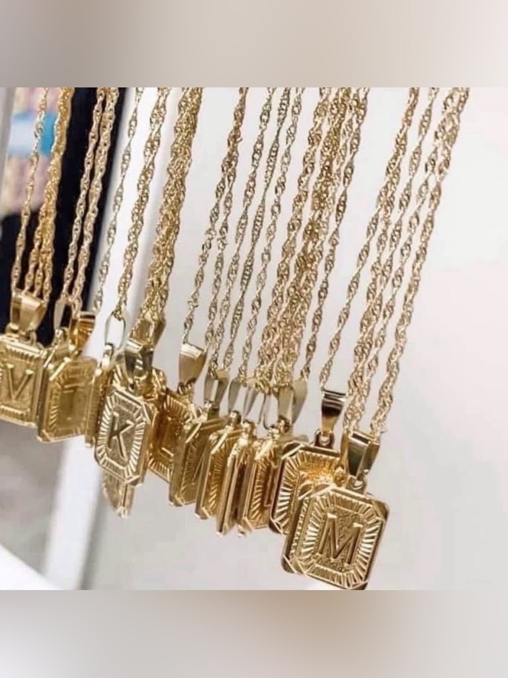 Plunder Design Gold Tone Golden Dreams Initial Necklace 18”